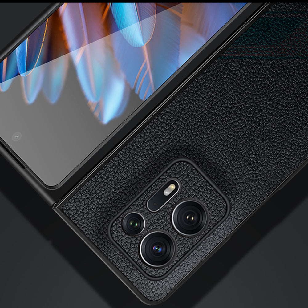 SULADA Electroplating Phone Case for Oppo Find N2 5G Slim Fit PU Leather Coated PC TPU Hybrid Protective Cover SULADA Electroplating Phone Case for Oppo Find N2 5G Slim Fit PU Leather Coated PC TPU Hybrid Protective Cover